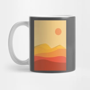 Sunny desert illustration Mug